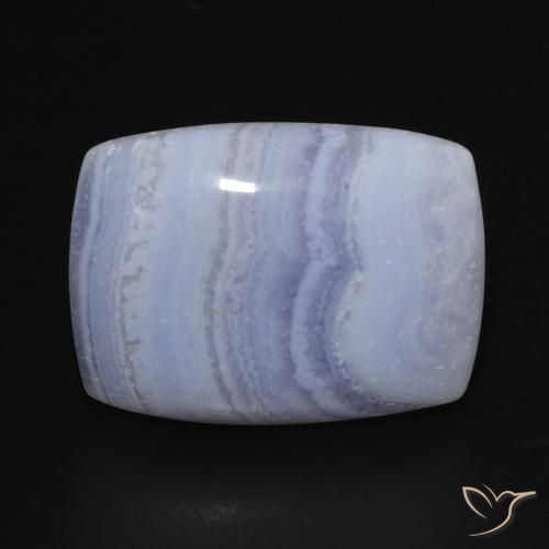 19.25ct Naturel Violet Bleu Calcédoine, Coussin, Opaque