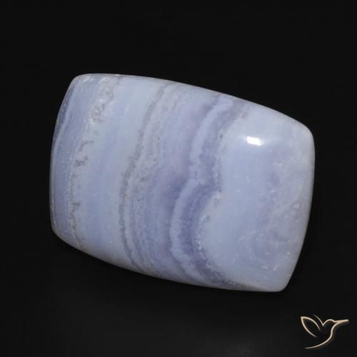 Calcédoine Violet Bleu naturelle Coussin, 19.25 ct, Opaque