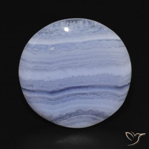 18.92ct Naturel Bleu violacé Calcédoine, Tour, Opaque