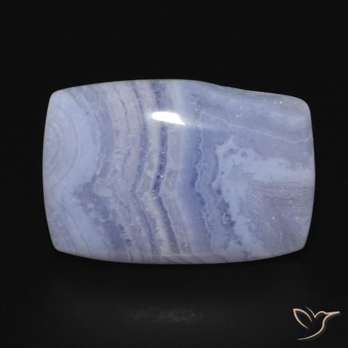 18.23ct Naturel Bleu violacé léger Calcédoine, Coussin, Opaque