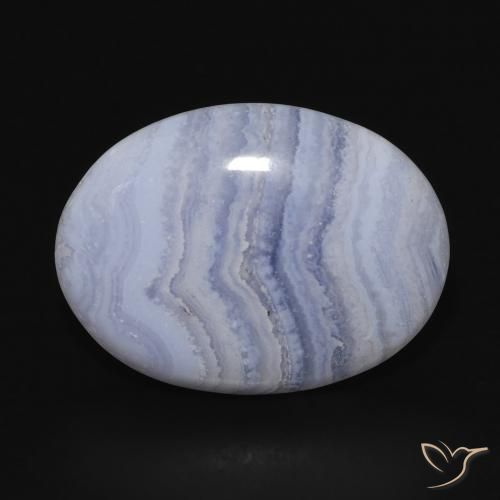 13.27ct Naturel Bleu violacé léger Calcédoine, ovale, Opaque