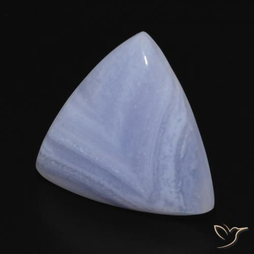 Calcédoine Bleu violacé léger naturelle Trillion, 16.10 ct, Opaque