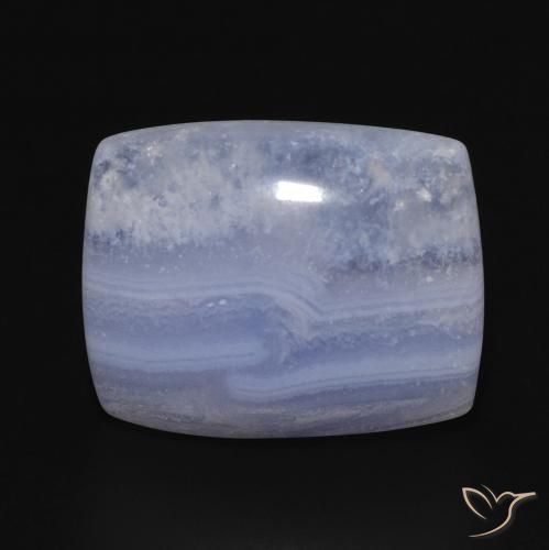 Calcédoine Bleu violacé léger naturelle Coussin, 15.63 ct, Opaque