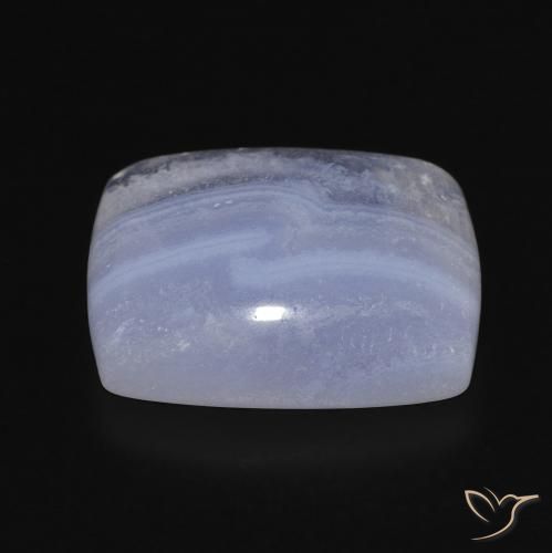 Calcédoine Bleu violacé léger naturelle Coussin, 15.63 ct, Opaque