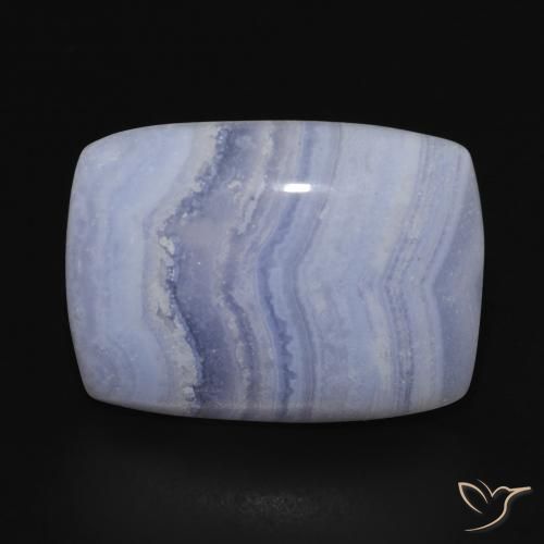 19.70ct Naturel Violet Bleu Calcédoine, Coussin, Opaque