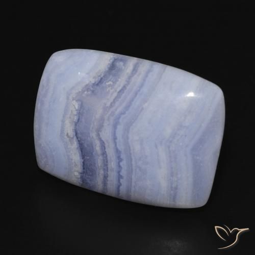 Calcédoine Violet Bleu naturelle Coussin, 19.70 ct, Opaque