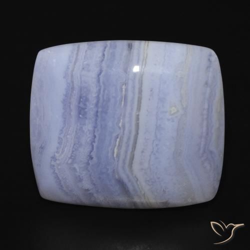 28.50ct Naturel Bleu clair Calcédoine, Coussin, Opaque