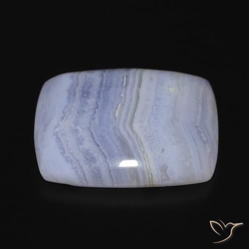 Calcédoine Bleu clair naturelle Coussin, 28.50 ct, Opaque