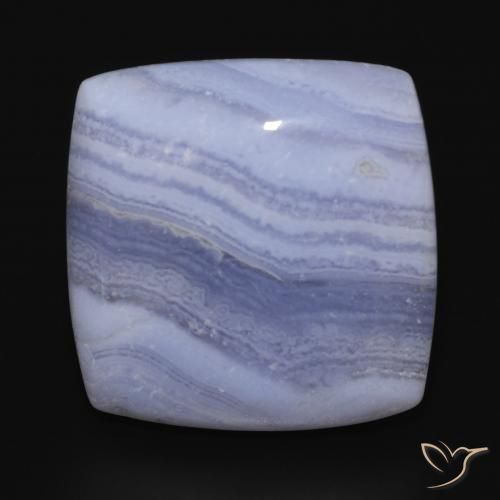 24.49ct Naturel Bleu violacé léger Calcédoine, Coussin, Opaque