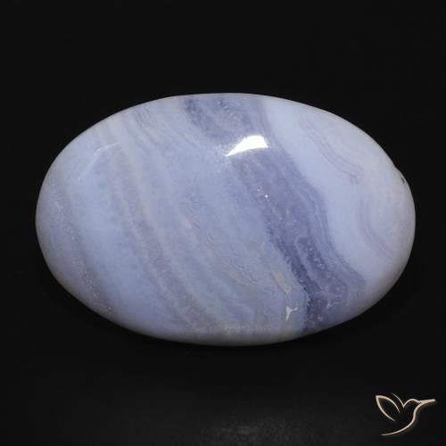 21.17ct Naturel Violet Bleu Calcédoine, ovale, Opaque