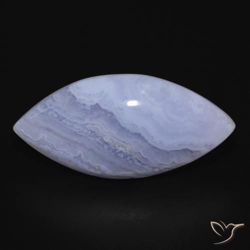 20.64ct Naturel Violet Bleu Calcédoine, Marquise, Opaque