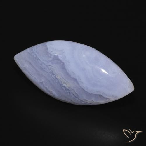 Calcédoine Violet Bleu naturelle Marquise, 20.64 ct, Opaque