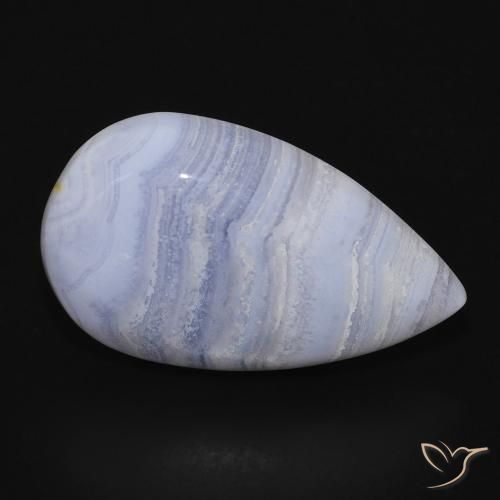 Calcédoine Bleu clair naturelle En forme de poire, 16.09 ct, Opaque