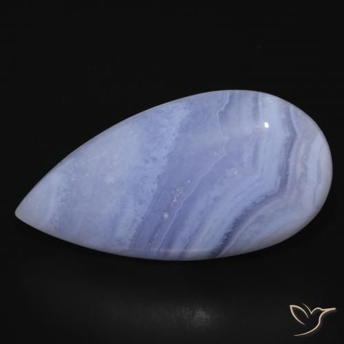 Calcédoine Bleu clair naturelle En forme de poire, 26.46 ct, Opaque