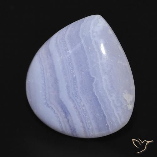 Calcédoine Bleu clair naturelle En forme de poire, 17.84 ct, Opaque
