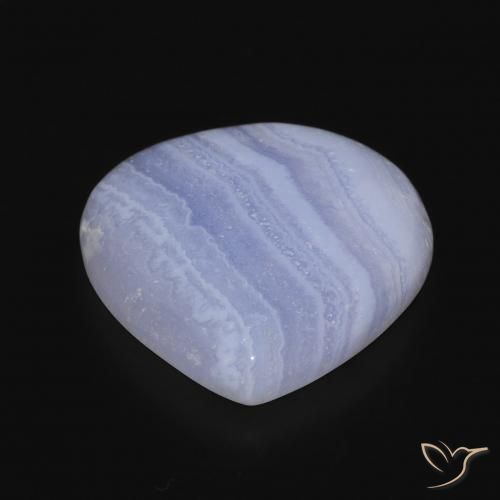 Calcédoine Bleu clair naturelle En forme de poire, 17.84 ct, Opaque