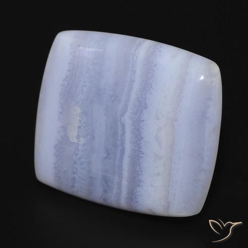 Calcédoine Violet Bleu naturelle Coussin, 16.98 ct, Opaque