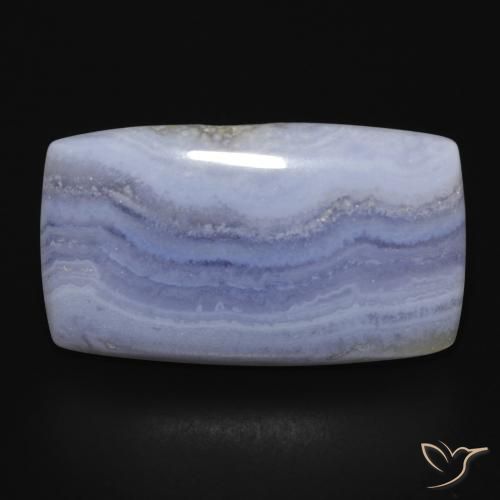 29.21ct Naturel Bleu violacé léger Calcédoine, Coussin, Opaque