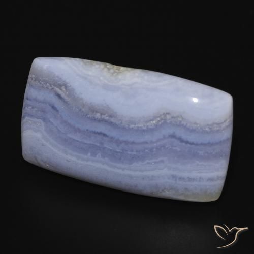 Calcédoine Bleu violacé léger naturelle Coussin, 29.21 ct, Opaque