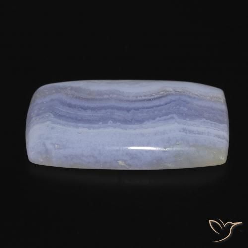 Calcédoine Bleu violacé léger naturelle Coussin, 29.21 ct, Opaque