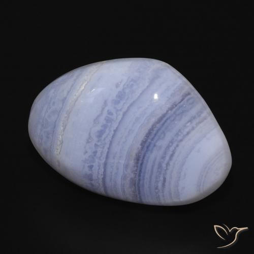 Calcédoine Bleu clair naturelle En forme de poire, 13.45 ct, Opaque