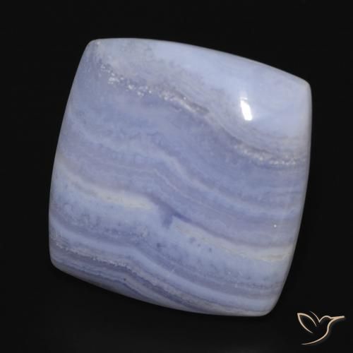 Calcédoine Violet Bleu naturelle Coussin, 21.68 ct, Opaque