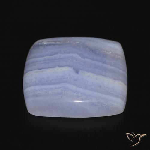 Calcédoine Violet Bleu naturelle Coussin, 21.68 ct, Opaque