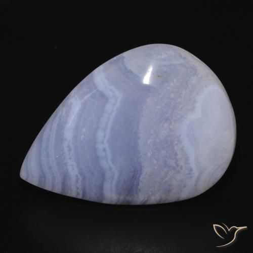 21.94ct Naturel Violet Bleu Calcédoine, En forme de poire, Opaque