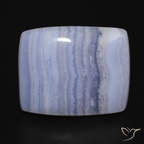 20.03ct Naturel Bleu violacé léger Calcédoine, Coussin, Opaque