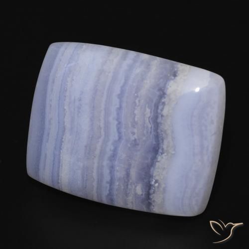 Calcédoine Bleu violacé léger naturelle Coussin, 20.03 ct, Opaque
