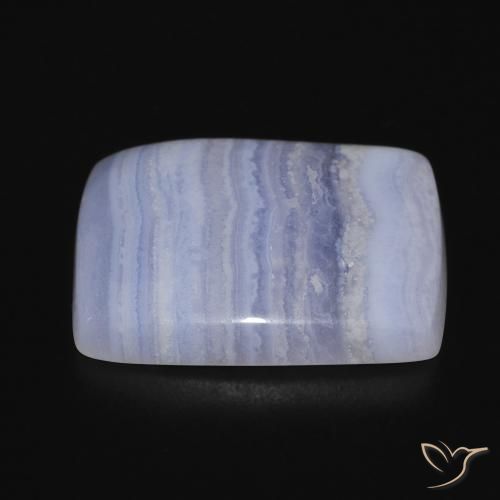Calcédoine Bleu violacé léger naturelle Coussin, 20.03 ct, Opaque