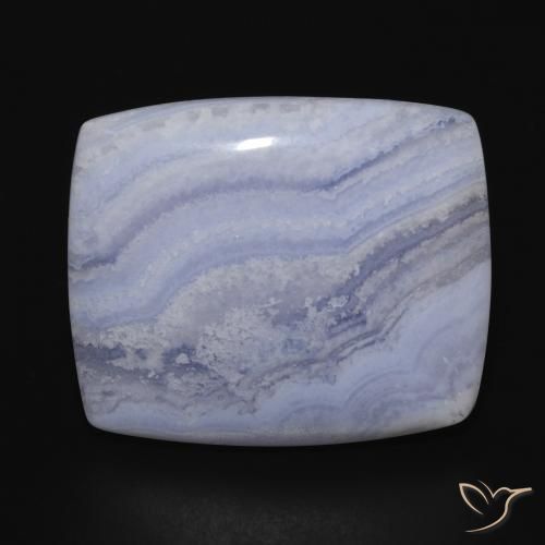 25.10ct Naturel Violet Bleu Calcédoine, Coussin, Opaque