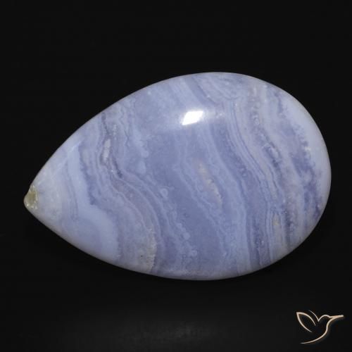 22.97ct Naturel Violet Bleu Calcédoine, En forme de poire, Opaque
