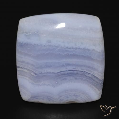 30.02ct Naturel Bleu clair Calcédoine, Coussin, Opaque