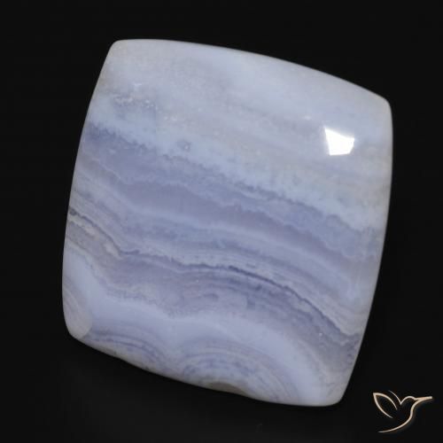 Calcédoine Bleu clair naturelle Coussin, 30.02 ct, Opaque