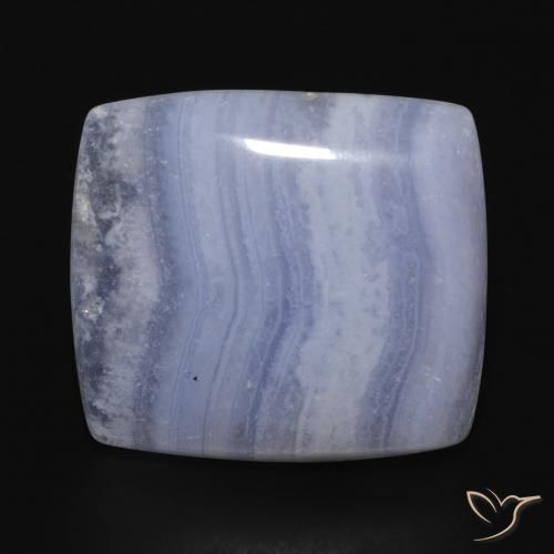 18.27ct Naturel Violet Bleu Calcédoine, Coussin, Opaque
