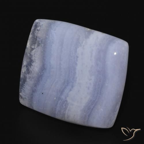 Calcédoine Violet Bleu naturelle Coussin, 18.27 ct, Opaque