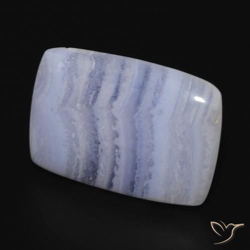 Calcédoine Bleu clair naturelle Coussin, 15.66 ct, Opaque