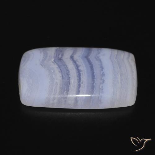 Calcédoine Bleu clair naturelle Coussin, 15.66 ct, Opaque