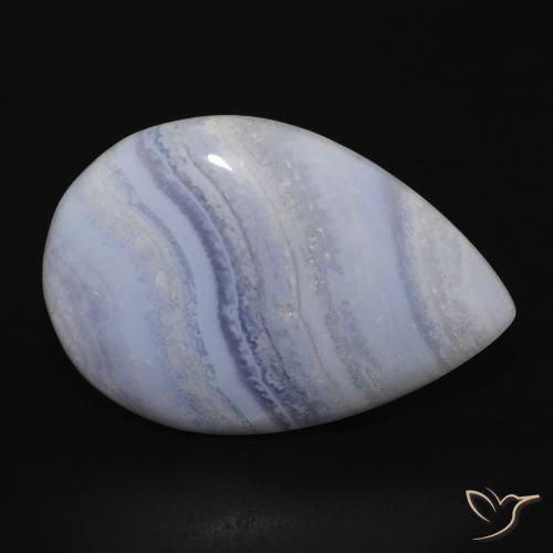 Calcédoine Bleu ciel léger naturelle En forme de poire, 17.82 ct, Opaque