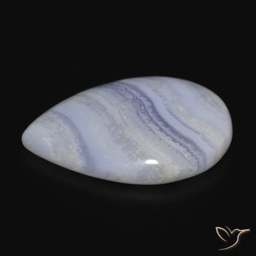Calcédoine Bleu ciel léger naturelle En forme de poire, 17.82 ct, Opaque