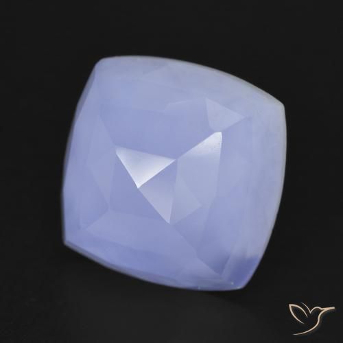Calcédoine Bleu violacé naturelle Coussin, 6.81 ct, Translucide