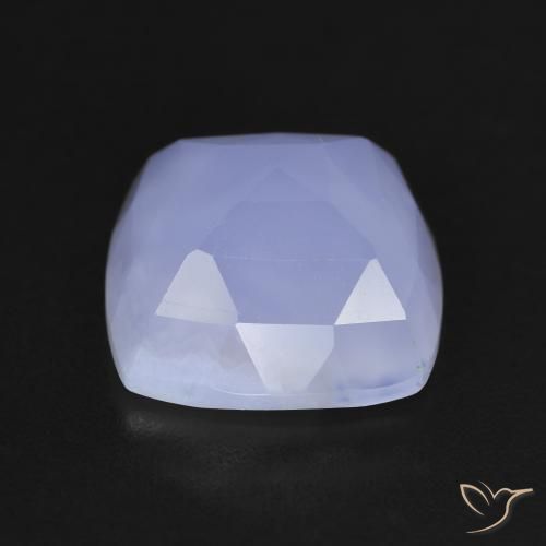 Calcédoine Bleu violacé naturelle Coussin, 6.81 ct, Translucide