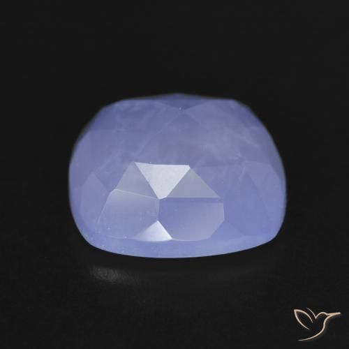 Calcédoine Bleu violacé naturelle Coussin, 6.17 ct, Translucide