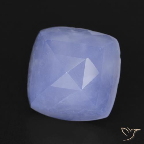 Calcédoine Bleu violacé naturelle Coussin, 6.33 ct, Translucide