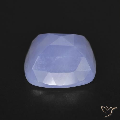 Calcédoine Bleu violacé naturelle Coussin, 6.33 ct, Translucide