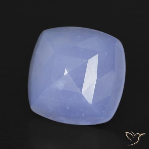 Calcédoine Bleu violacé naturelle Coussin, 6.63 ct, Translucide