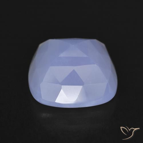 Calcédoine Bleu violacé naturelle Coussin, 6.63 ct, Translucide