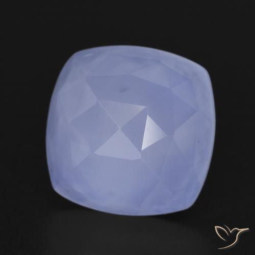Calcédoine Bleu violacé naturelle Coussin, 7.19 ct, Translucide