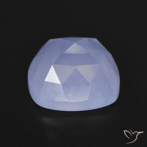 Calcédoine Bleu violacé naturelle Coussin, 7.19 ct, Translucide